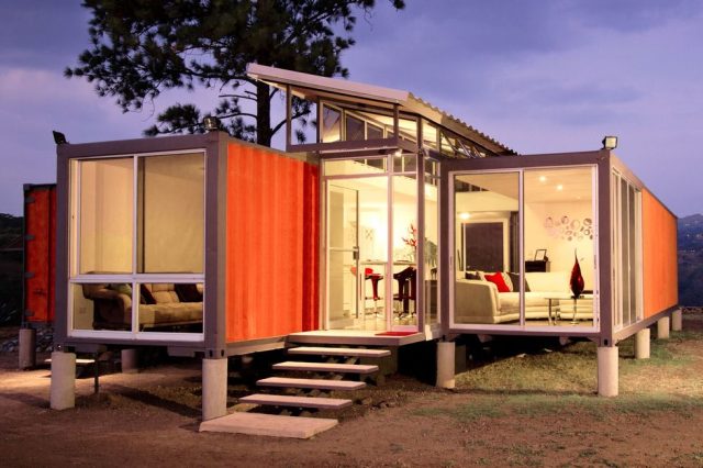 luxurious home made froms shipping containers